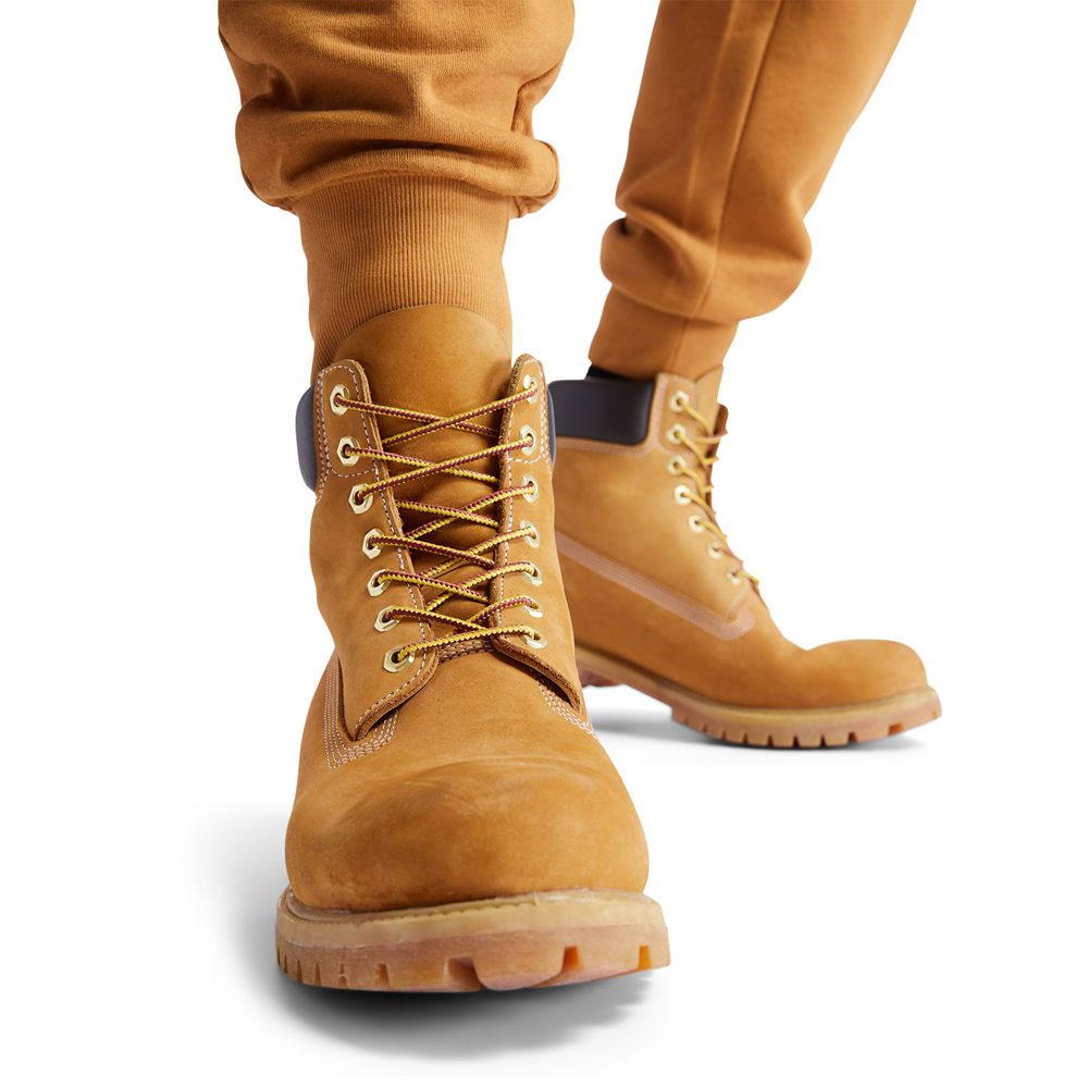 Timberland Μποτες Χιονιού Ανδρικα Καφε - 6-Inch Premium Waterproof - Greece 2896041-AI